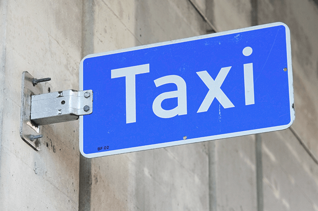 Taxiskilt.Foto