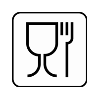 Glass og gaffel-logo.Foto