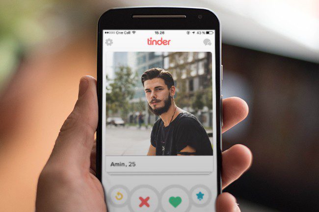 Tinder illustrasjon. Foto.