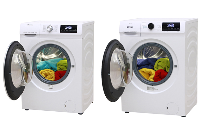 Produktfoto av de to dårligste vaskemaskiner i Forbrukerrådets test av vask- og tørkemaskinkombo.foto