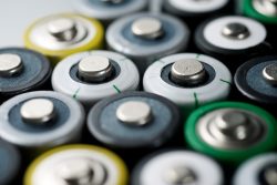 Illustrasjonsbilde av masse batterier.foto