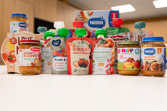 Eksempler på produkter i testen.foto