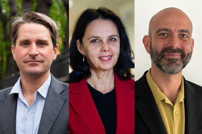 Finn Myrstad (NCC), Ursula Pachl (noyb) and Stefano Rossetti (BEUC).foto
